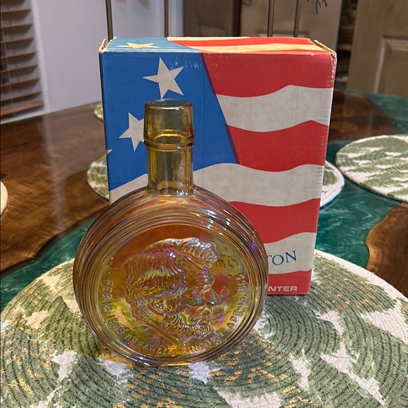Wheaton Other - Wheaton NJ 1st Ed Abraham Lincoln Carnival Glass Bottle President Gettysburg